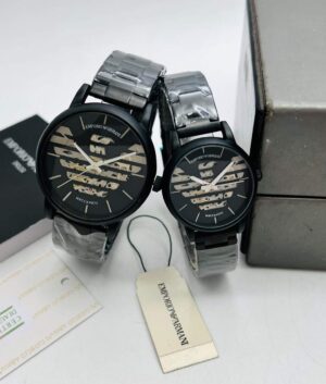 Armani Meccanico Matt Black Couples Watch – TrendsWrist