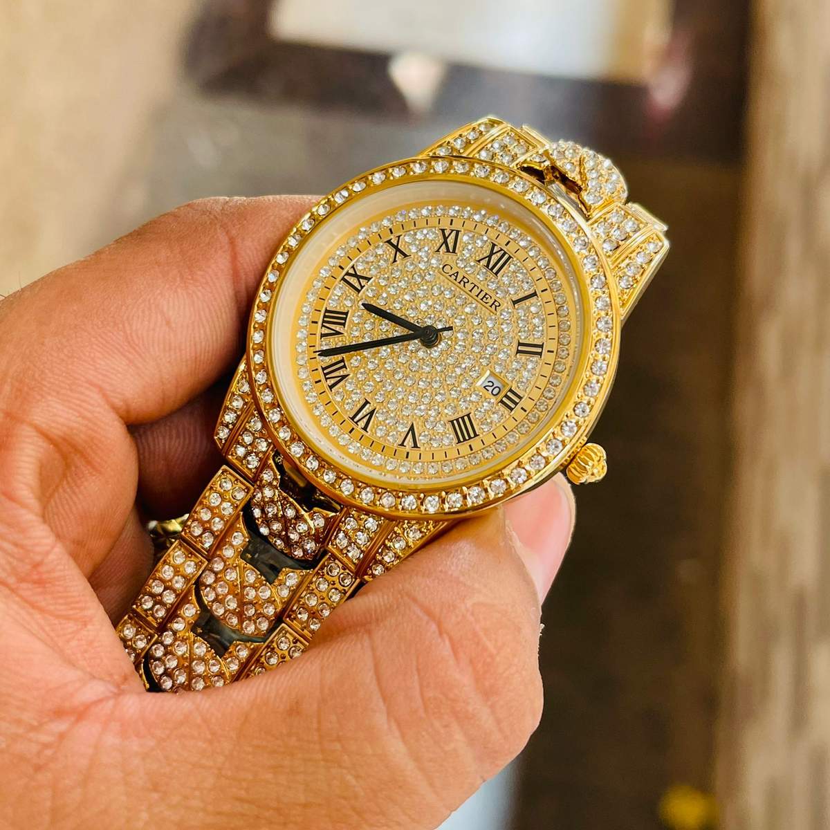 TrendsWrist Cartier For Her Gold Premium Watch