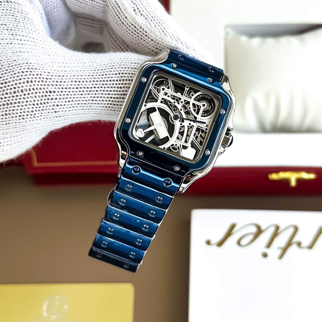 Cartier Santos Dumont Blue Watch – TrendsWrist