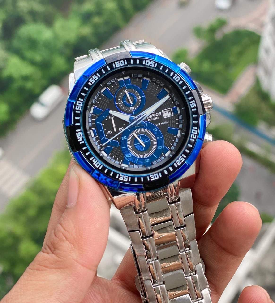 Casio Edifice Efr 539 Blue Dial Watch β TrendsWrist