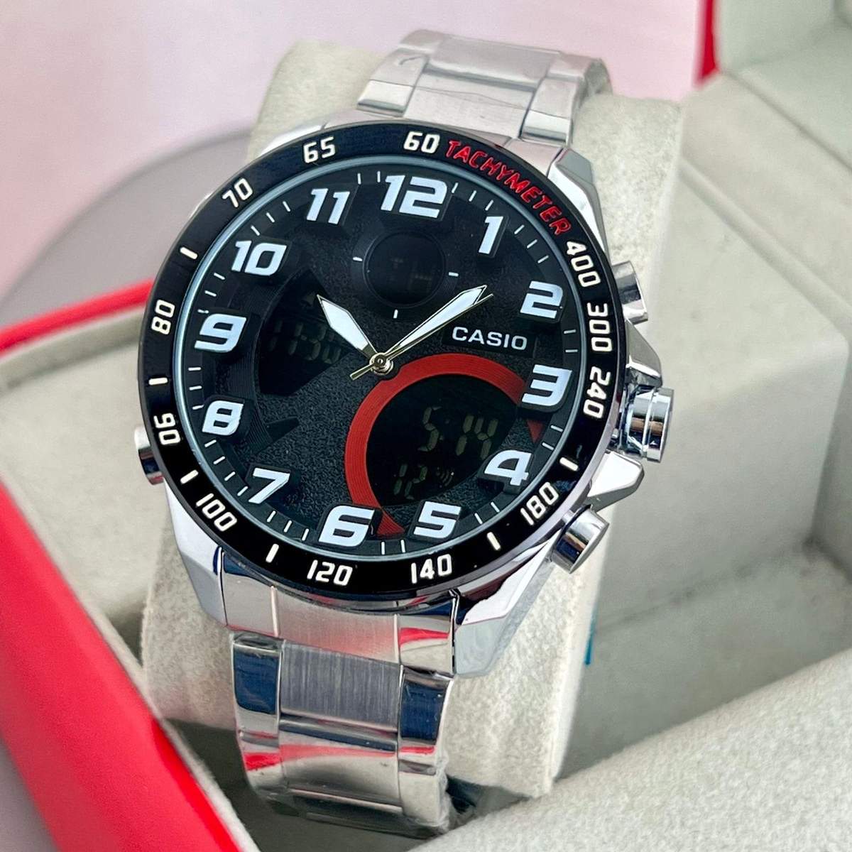 Casio For Men’S Silver Watch – TrendsWrist