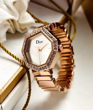 Gem Dior Rosegold &Amp; White Watch – TrendsWrist