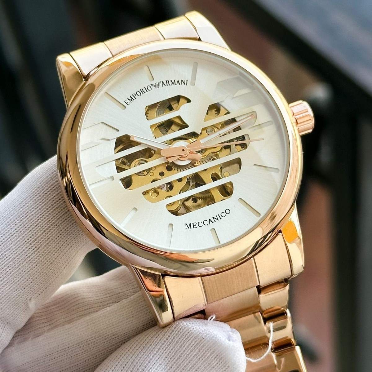 Emporio Armani Meccanico Gold - Image 3