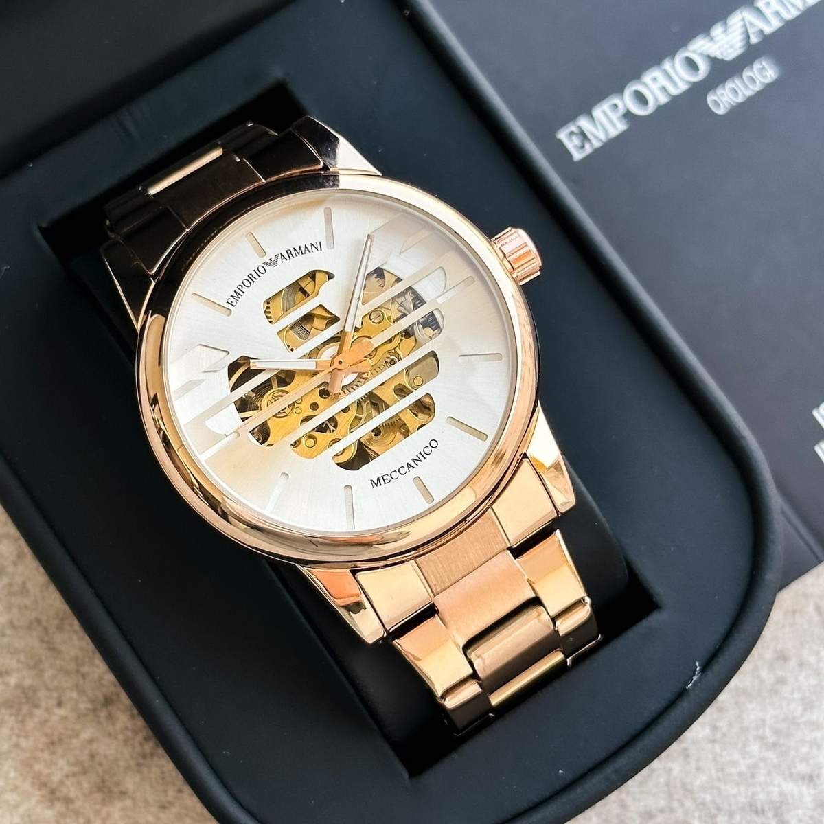 Emporio Armani Meccanico Gold - Image 5