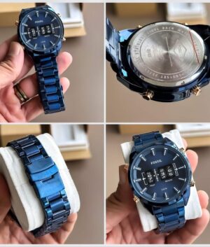 TrendsWrist Fossil Drum Roller Blue Premium Watch