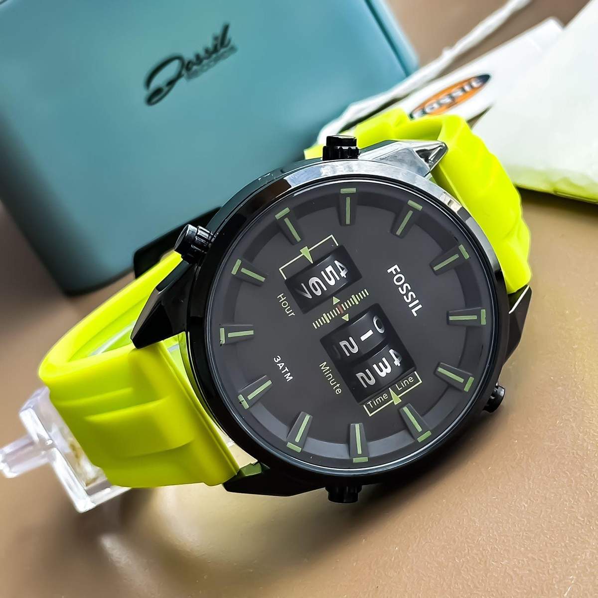 TrendsWrist Fossil Drum Roller Neon Premium Watch