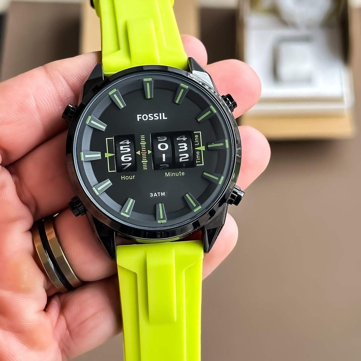 TrendsWrist Fossil Drum Roller Neon Premium Watch