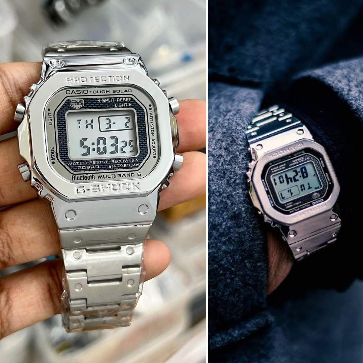 TrendsWrist G Shock Vintage Silver 1000059548 Premium Watch