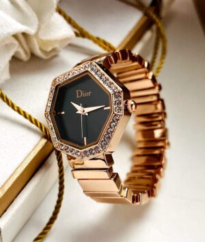 Gem Dior Rosegold &Amp; Black Watch – TrendsWrist