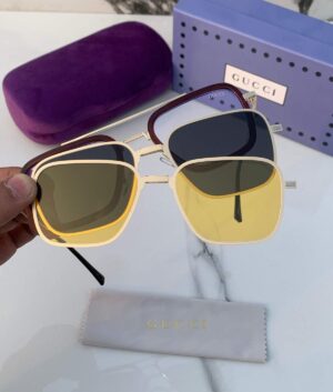 Gucci 3 In 1 Sunglass Silver Frame Watch – TrendsWrist