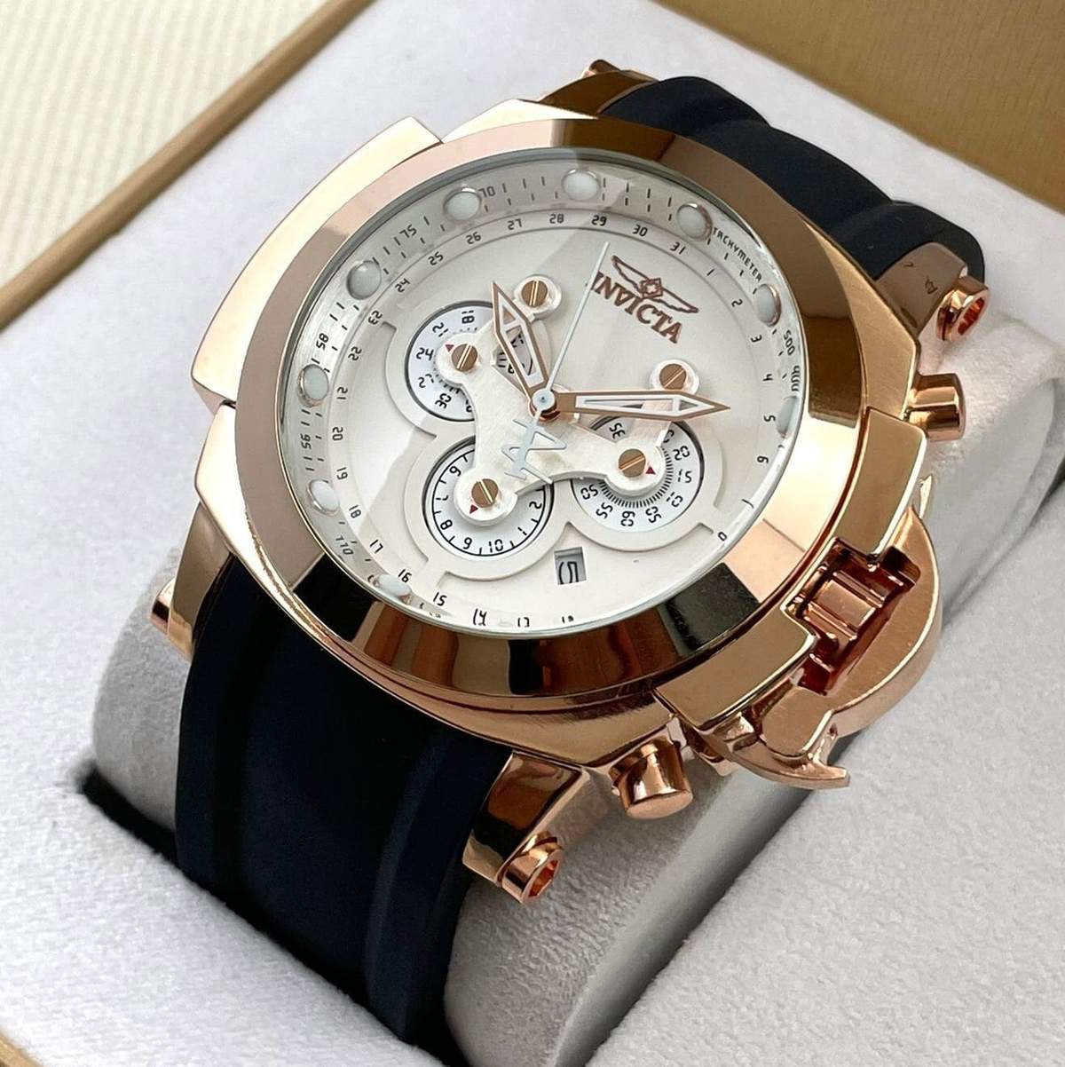 TrendsWrist Invicta Carving Gold White Dial 1000093446 E1678818276315 Premium Watch