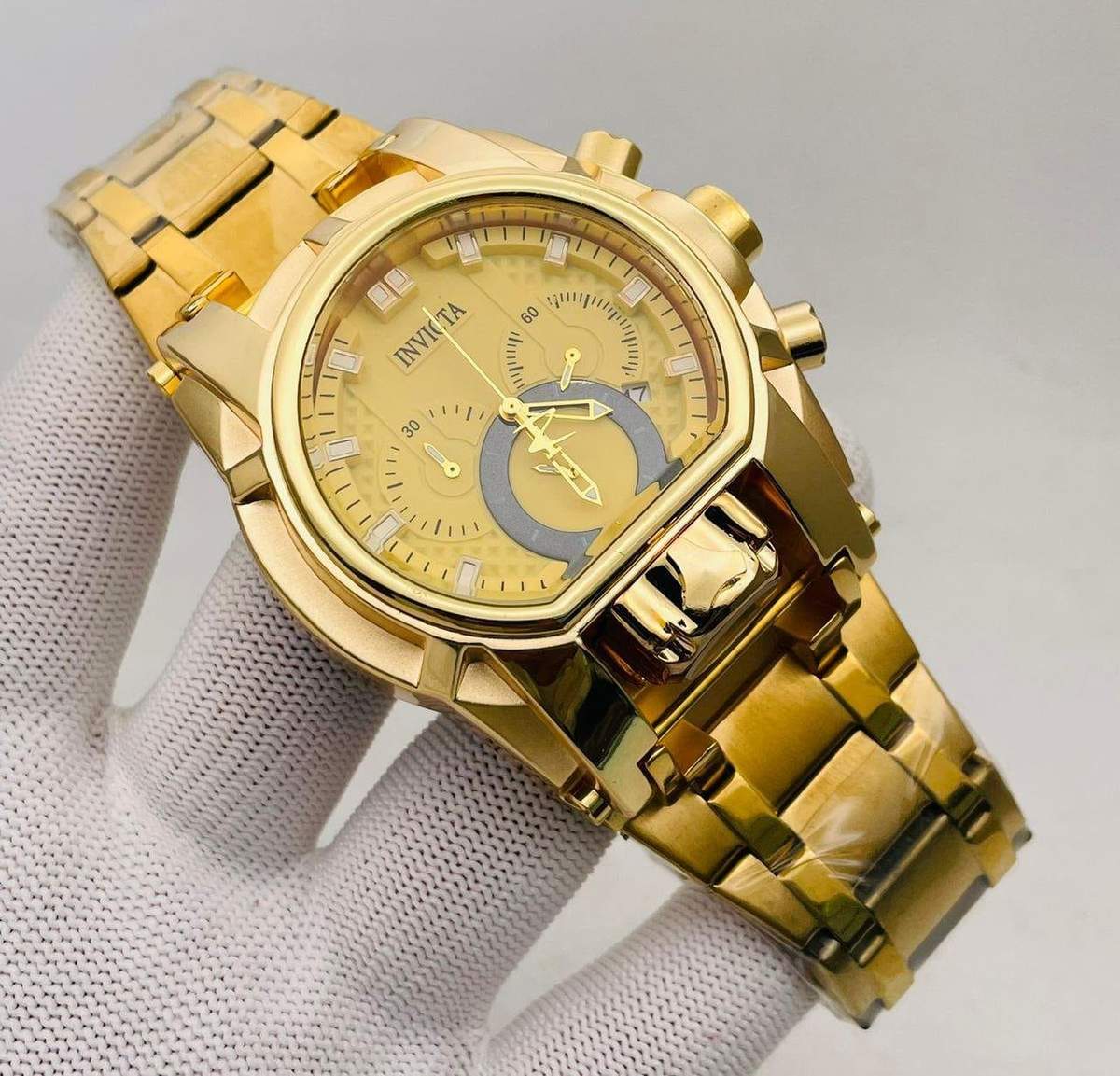 Invicta Reserve Full Gold Watch – TrendsWrist