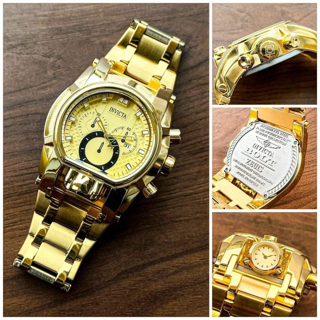 Invicta Reserve Full Gold Watch – TrendsWrist