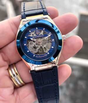 Maserati Skeleton Automatic Blue Watch – TrendsWrist