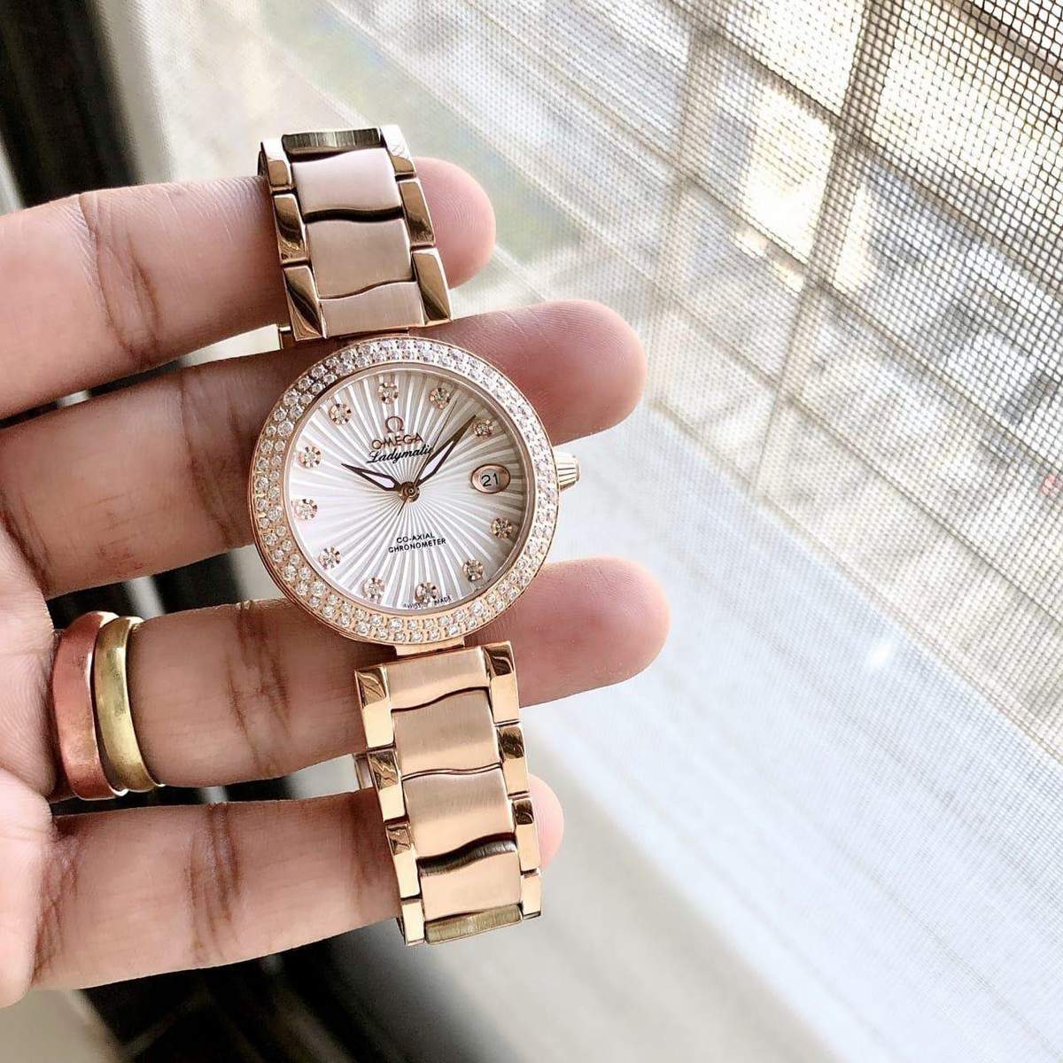 Omega Ladymatic Rosegold Watch β TrendsWrist