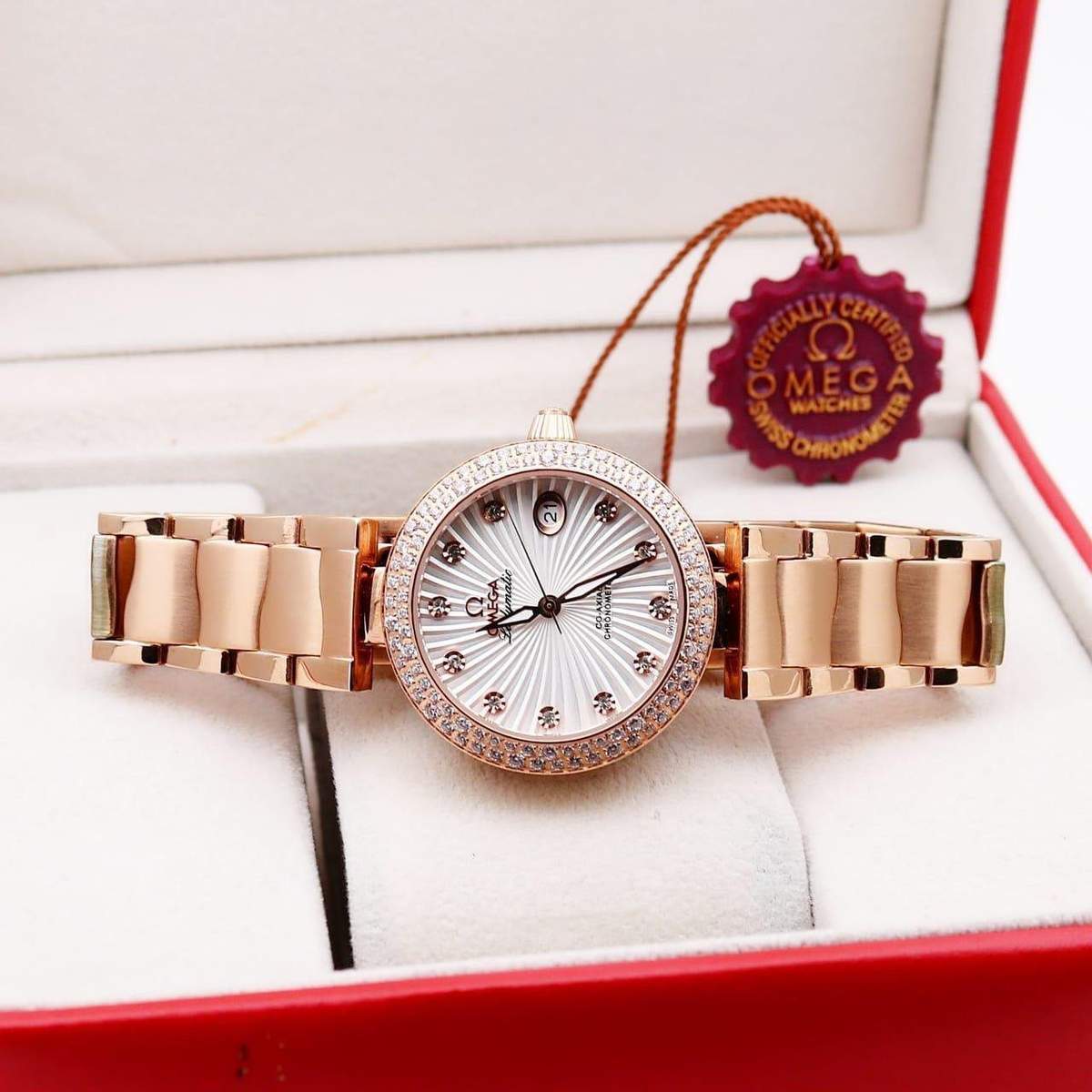 Omega Ladymatic Rosegold Watch β TrendsWrist