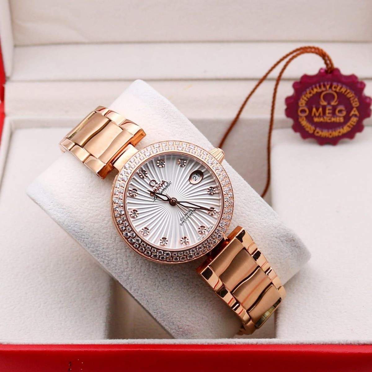 Omega Ladymatic Rosegold Watch β TrendsWrist