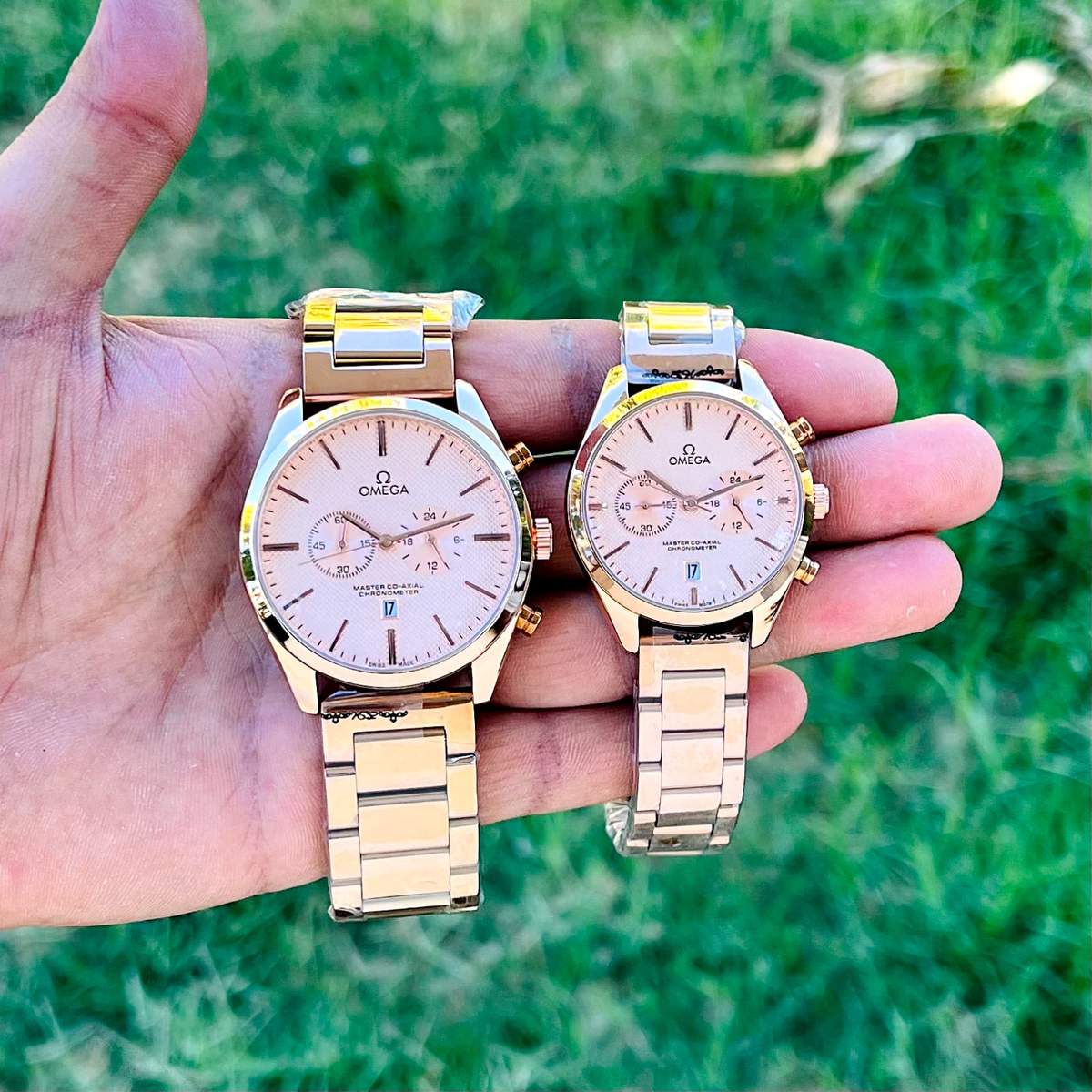 OMEGA Rosegold Dial Couple - Image 2