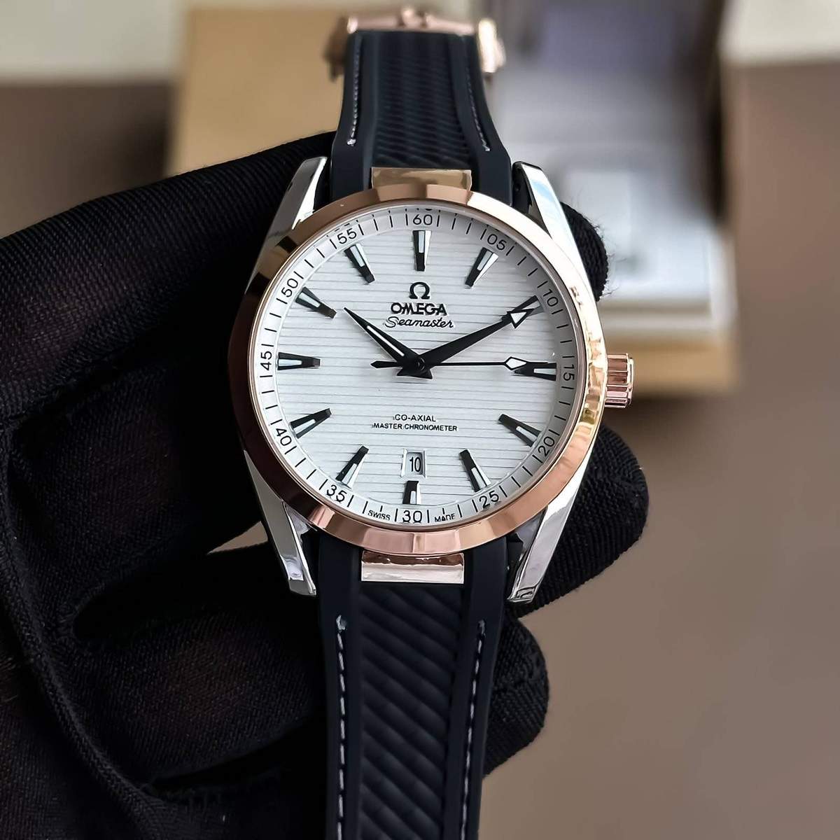 TrendsWrist Omega Seamaster Aqua Terra Black White Premium Watch
