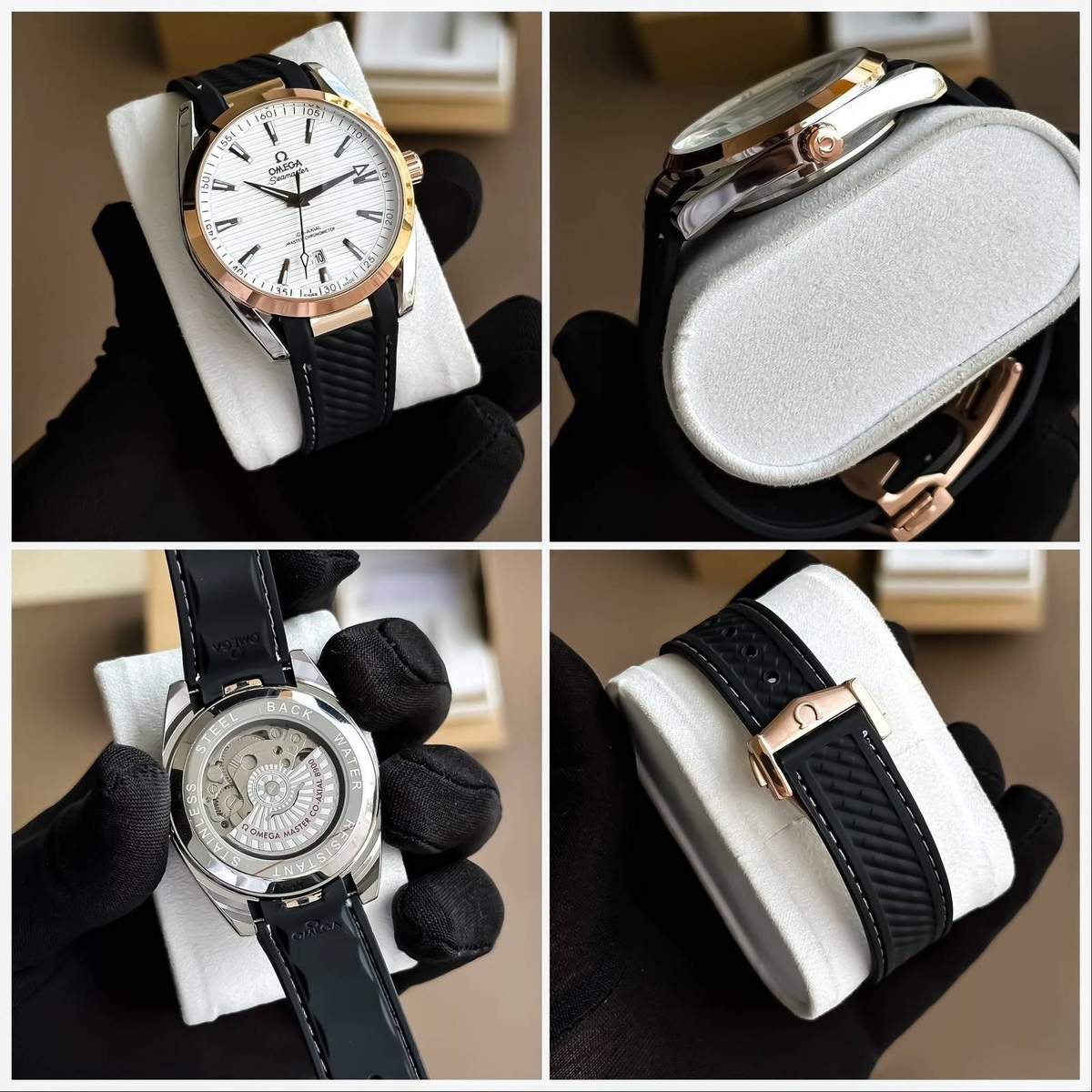 TrendsWrist Omega Seamaster Aqua Terra Black White Premium Watch