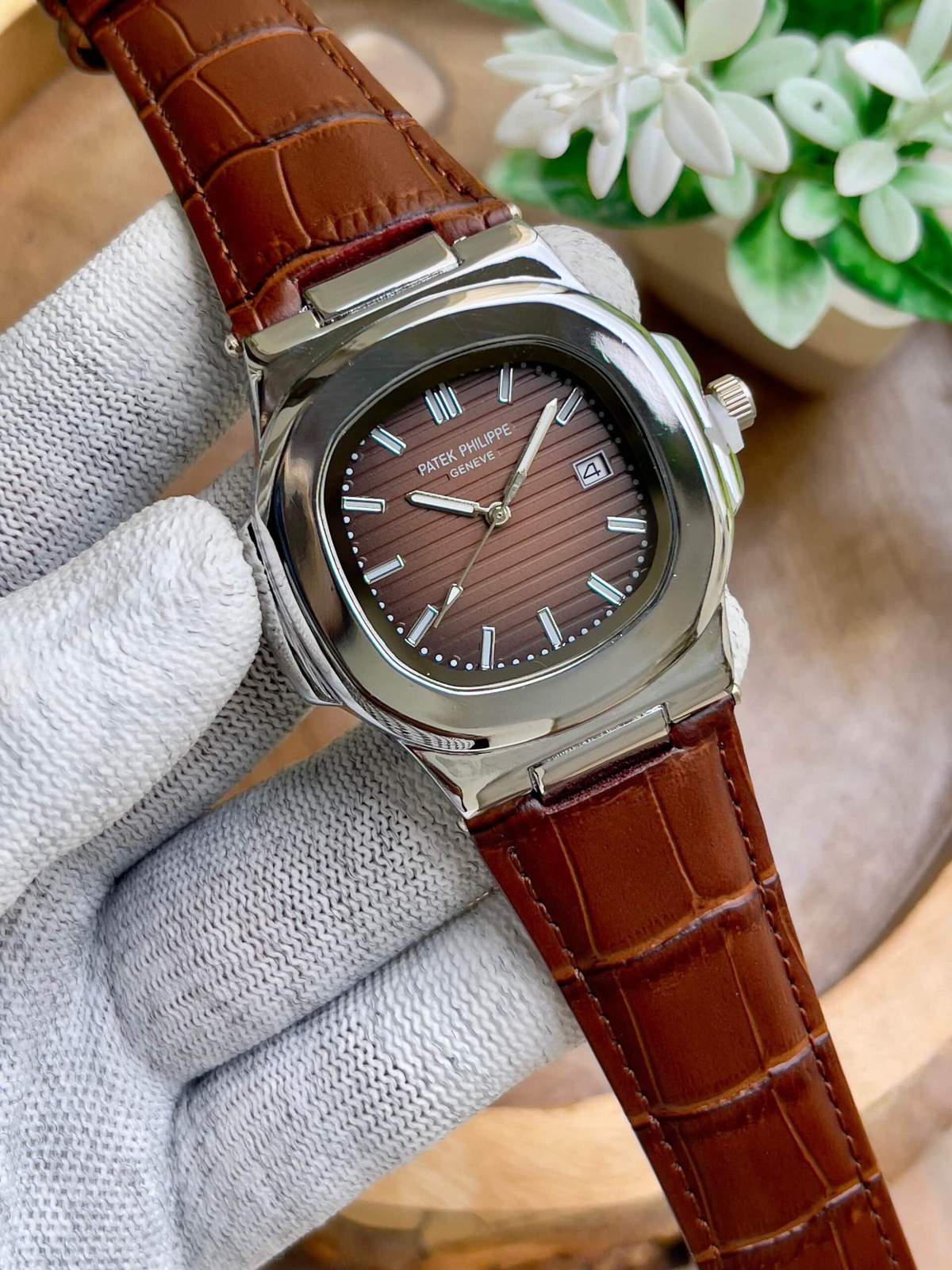 Patek Philippe Brown &Amp; Silver Watch β TrendsWrist