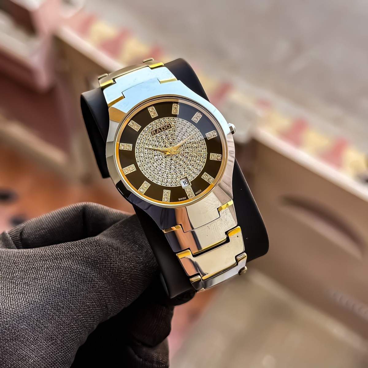 TrendsWrist Rado Ceramic Silver Black Premium Watch