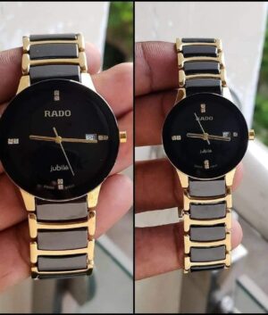 Rado Jubile Black &Amp; Gold Couple Watch – TrendsWrist