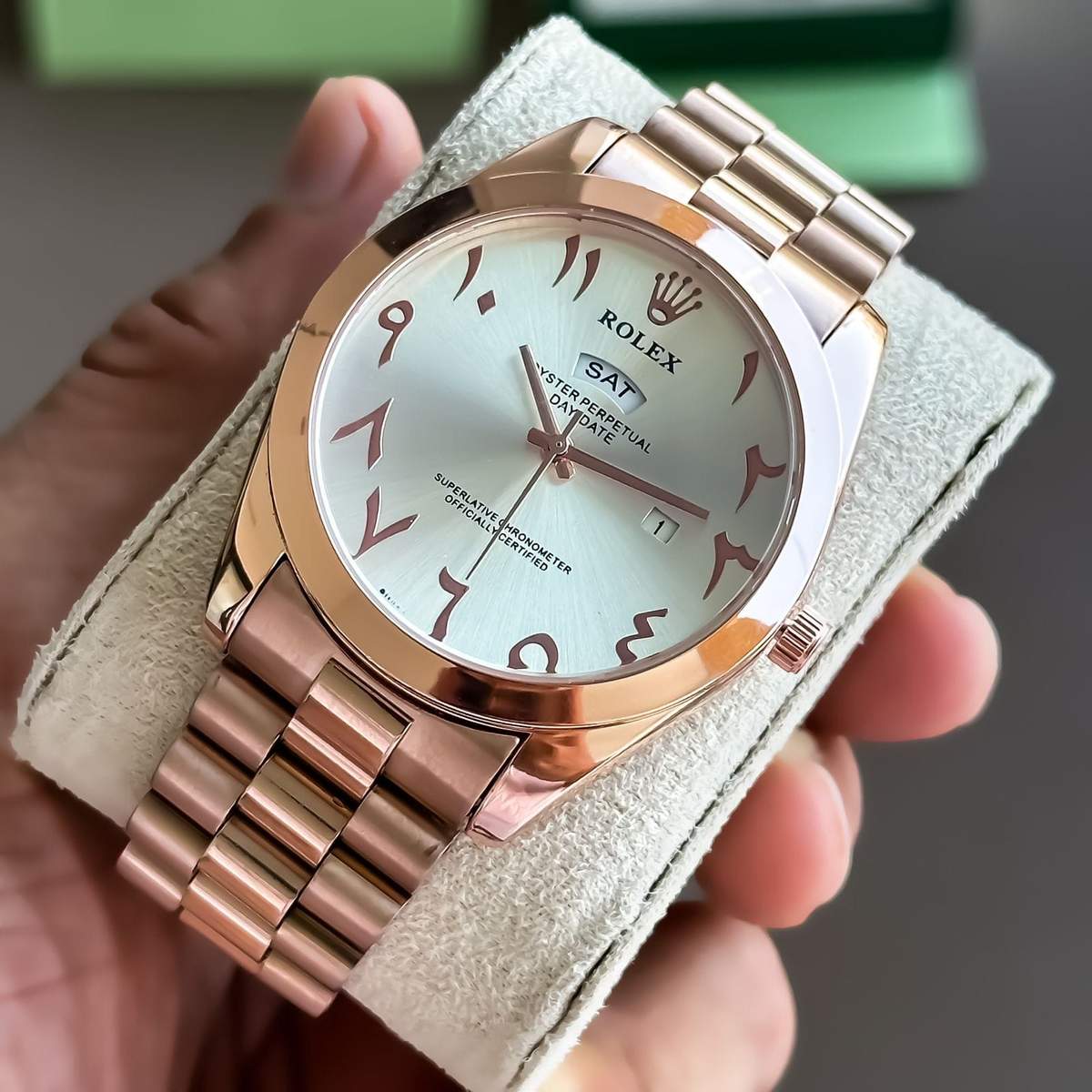 Rolex Arabic Dail (Rosegold) Watch β TrendsWrist