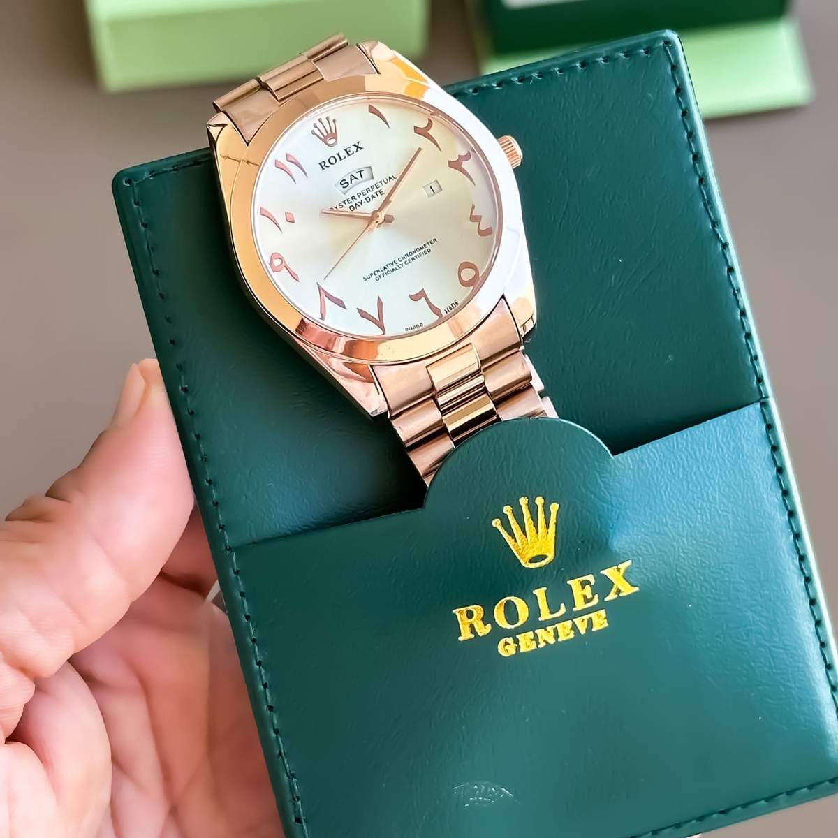 Rolex Arabic Dail (Rosegold) Watch β TrendsWrist