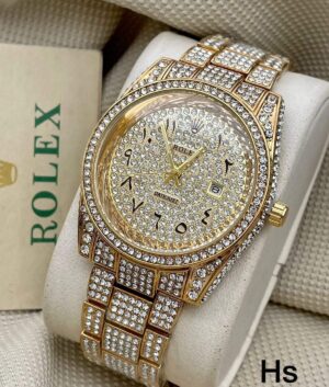 TrendsWrist Rolex Arabic Gold Premium Watch