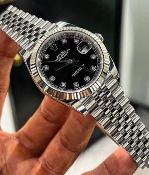 Rolex Datejust Black Dial Watch – TrendsWrist