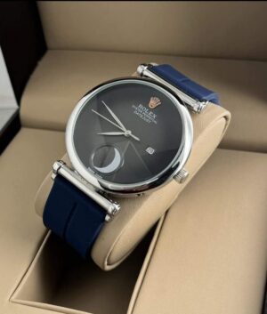 Rolex Moon Black And Blue Watch – TrendsWrist