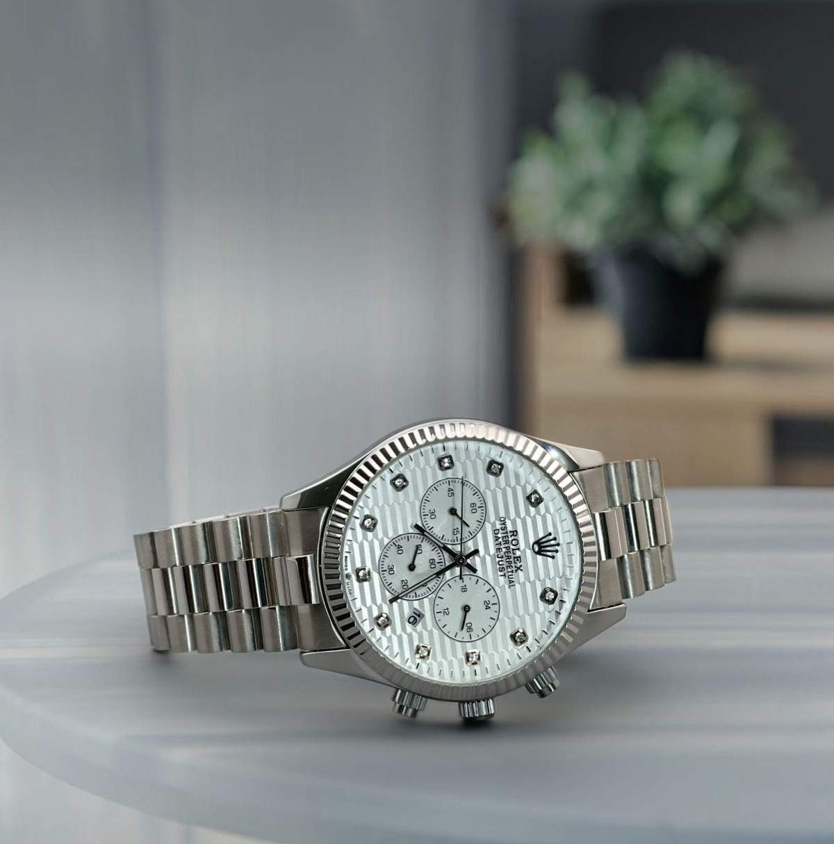 TrendsWrist Rolex Oyster Perpetual Silver Premium Watch
