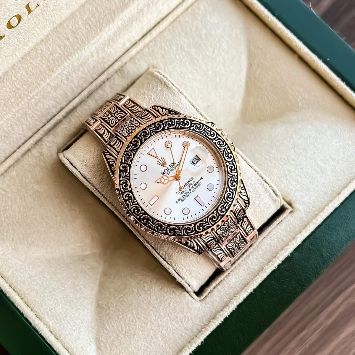 TrendsWrist Rolex Submariner Handcrafted White Dial Premium Watch