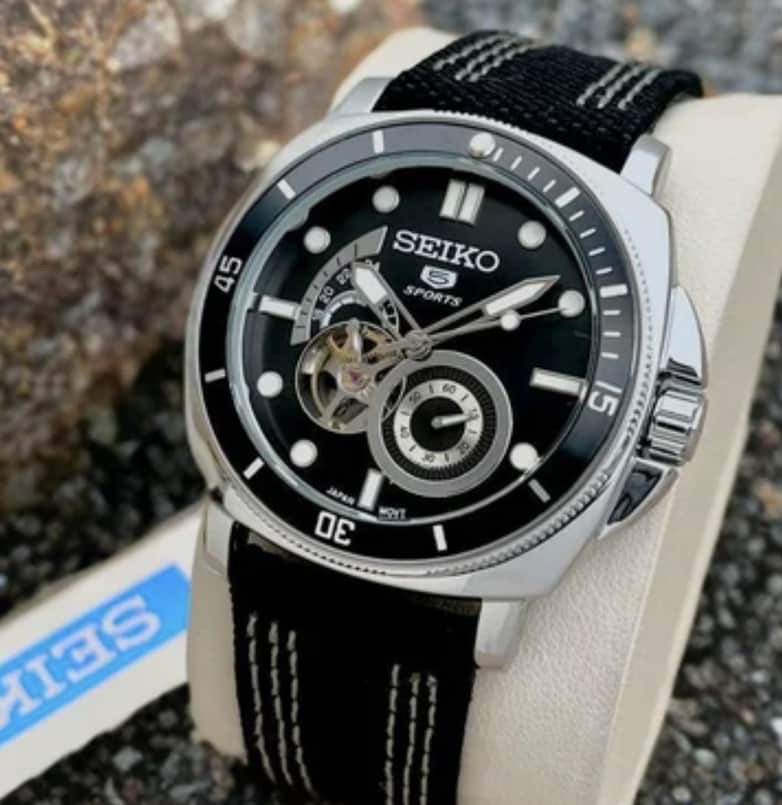 Seiko Open Heart Black Watch – TrendsWrist
