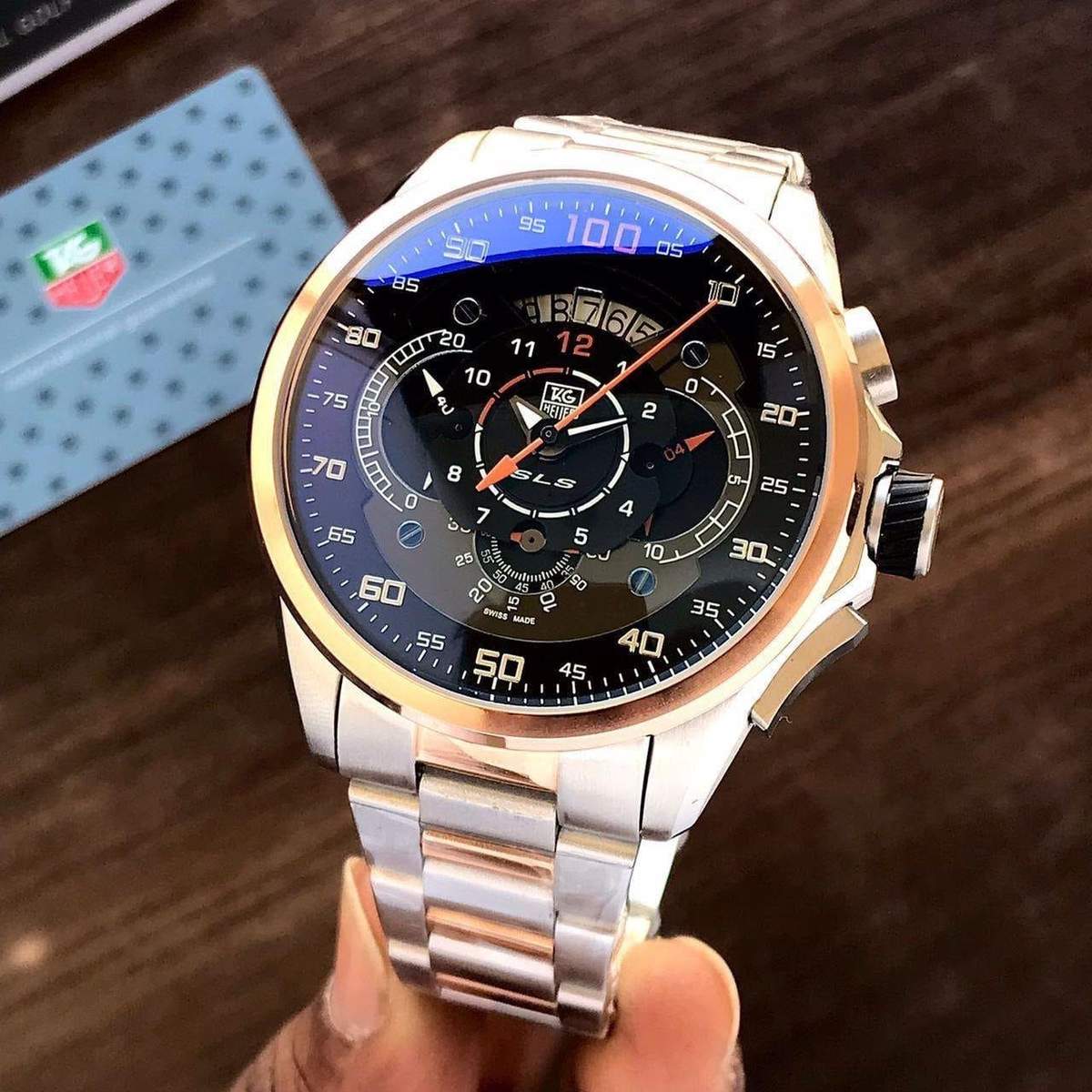 TrendsWrist Tag Heuer Sls Black Dial Premium Watch