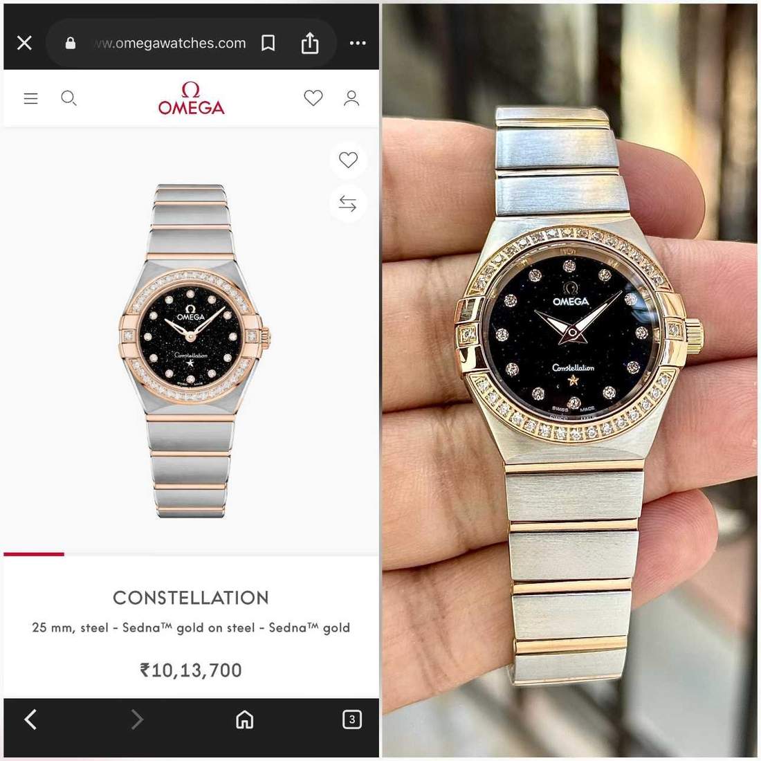 Omega Black Starry Diamond